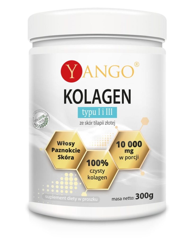 Kolagen Rybi Typu I i III - czysty hydrolizowany kolagen - 300 g - Yango