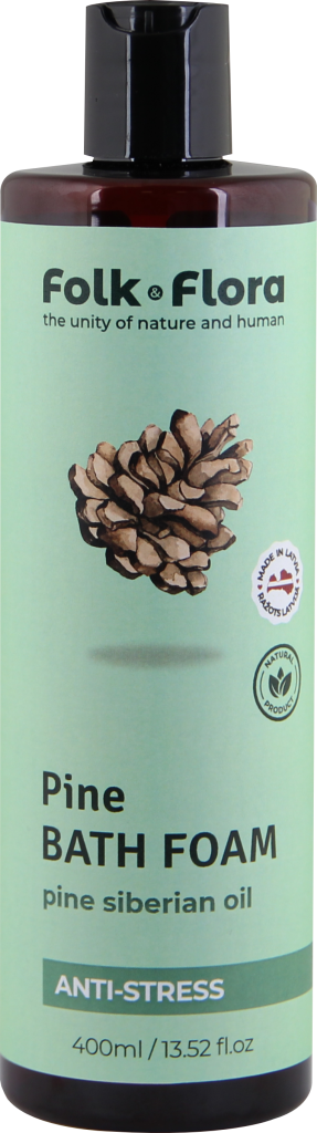 Antystresowa pianka do kąpieli "Sosna" Folk&Flora 400ml