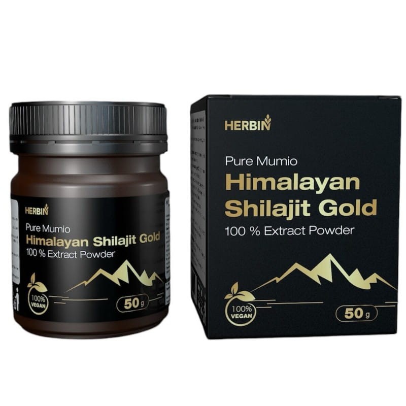 Mumio Himalajskie Żywe Shilajit Gold Proszek Herbin 50 g