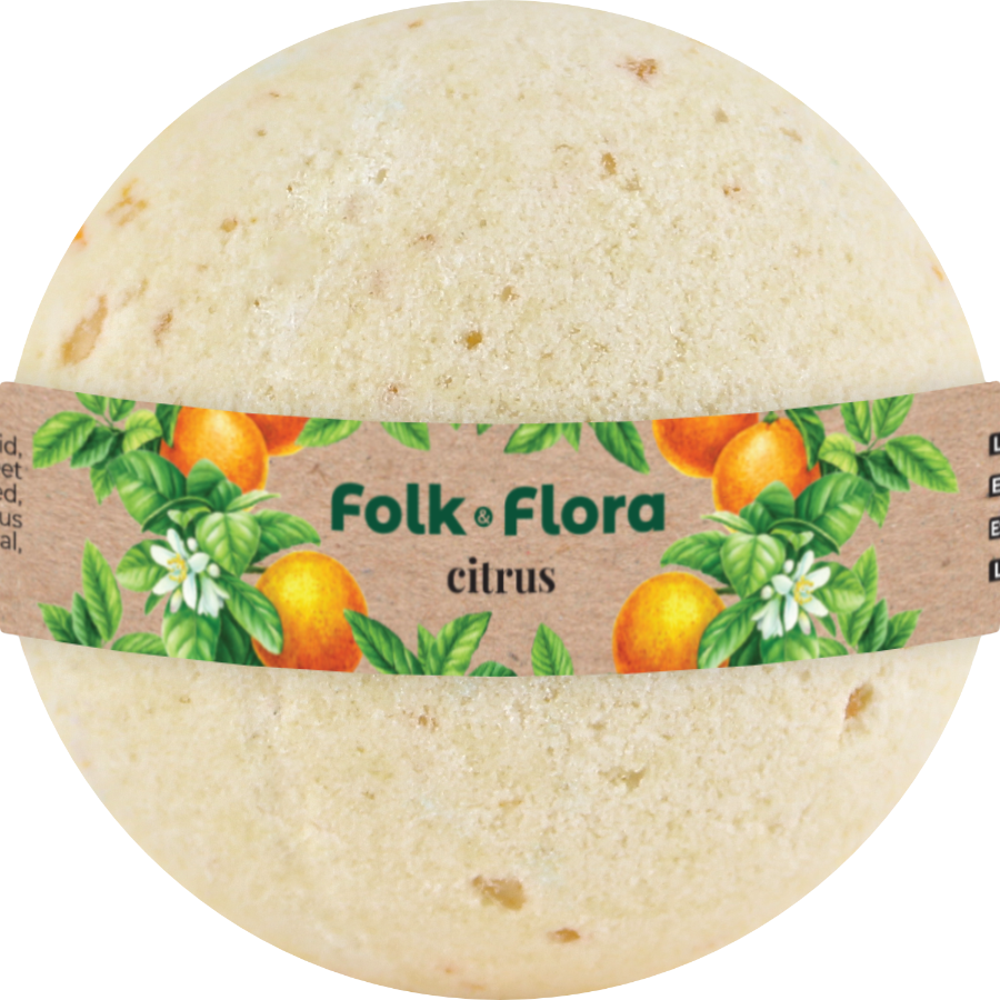 Kula do kąpieli Cytrus Odświeżenie Folk & Flora 130g
