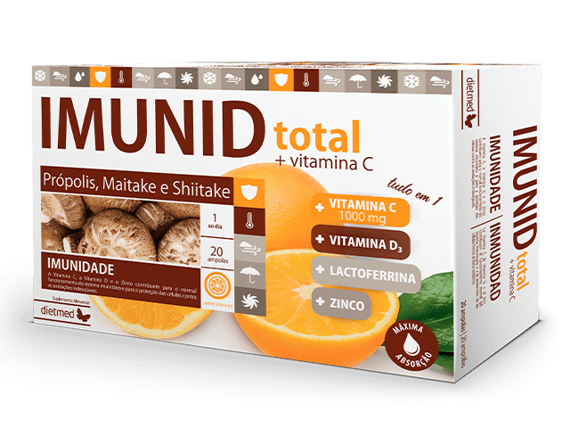 IMUNID Тotal Propolis Maitake Shiitake Laktoferyna Witamina D3 Cynk 20 amp.