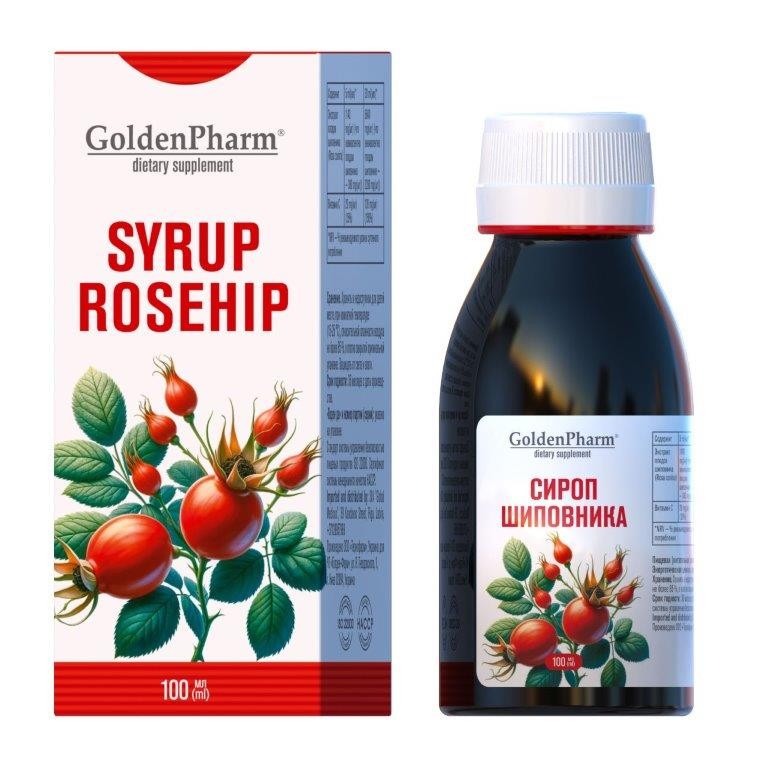Syrop z Dzikiej Róży 100 ml - Ekstrakt Rosa Canina , Naturalne Źródło Wit. C.