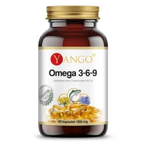 Omega 3-6-9 60 kapsułek - kompleks kwasów omega z witaminą E - Yango
