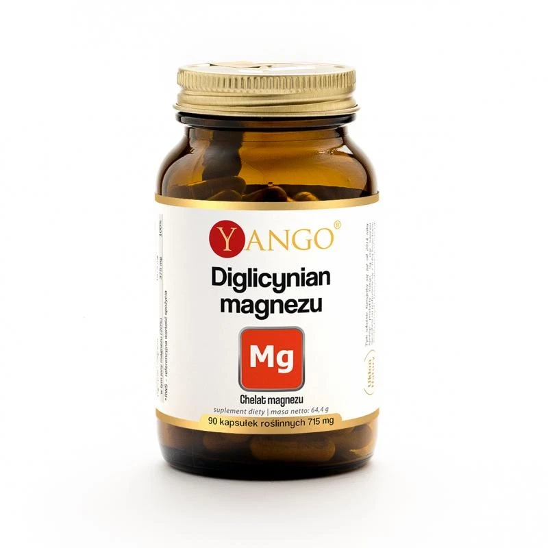 Diglicynian Magnezu 375 mg - Magnez na Stres i Skurcze Mięśni 90 kapsułek - Yango