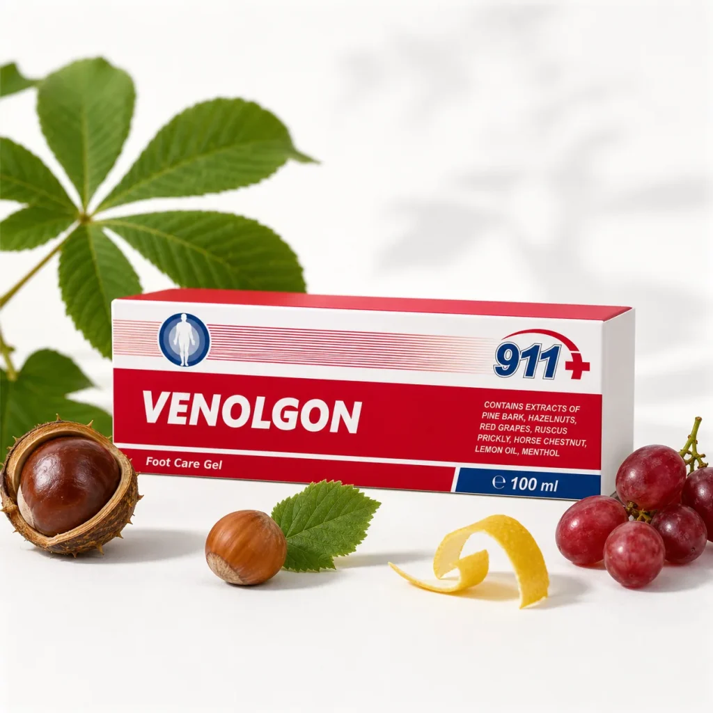 911 Venolgon - Żel na Pajączki i Zmęczone Nogi 100 ml, Farmakom, zdjęcie 3