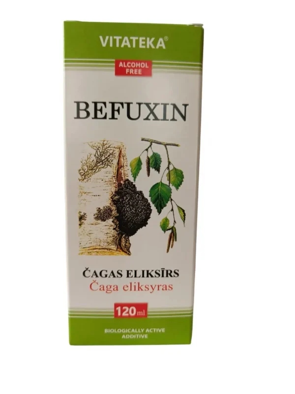 Befuxin Czaga Huba Brzozowa Ekstrakt 120ml, Vitateka, opakowanie