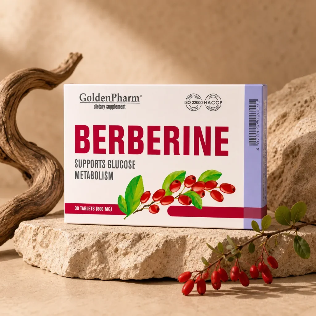 Berberyna Odchudzanie Nadmierny Apetyt Wątroba Metabolizm 30 tab., Golden Pharm, zdjęcie 2