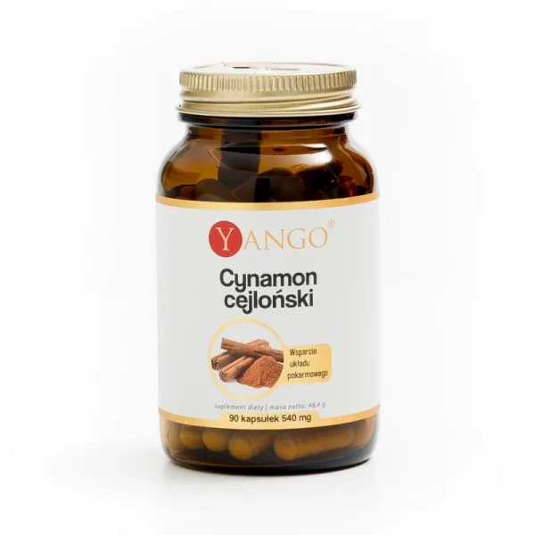 Cynamon Cejloński - naturalne wsparcie metabolizmu | 90 kapsułek - Yango, opakowanie