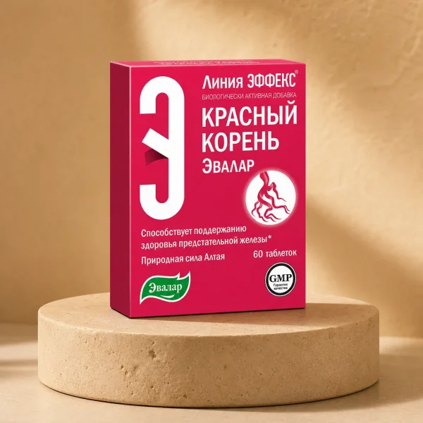 Czerwony Korzeń 500 mg Evalar - 60 tabletek | suplement diety, Evalar Ru, opakowanie