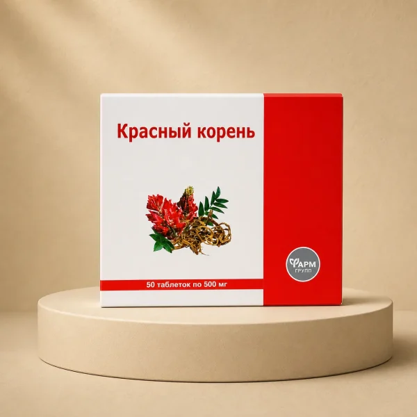 Czerwony Korzeń 500 mg - suplement diety 50 tabletek, Farmgrupp, opakowanie