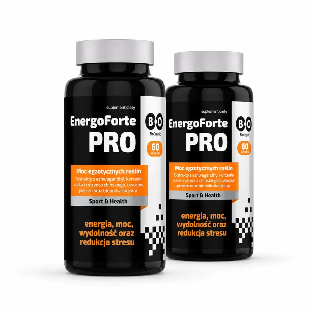 Energo Forte Pro Maca Ashwagandha Moc Redukcja Stresu 60 kaps., Bioorganic, zdjęcie 5