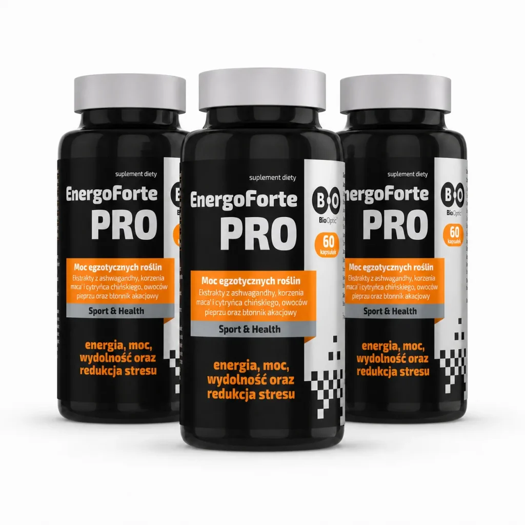 Energo Forte Pro Maca Ashwagandha Moc Redukcja Stresu 60 kaps., Bioorganic, zdjęcie 6