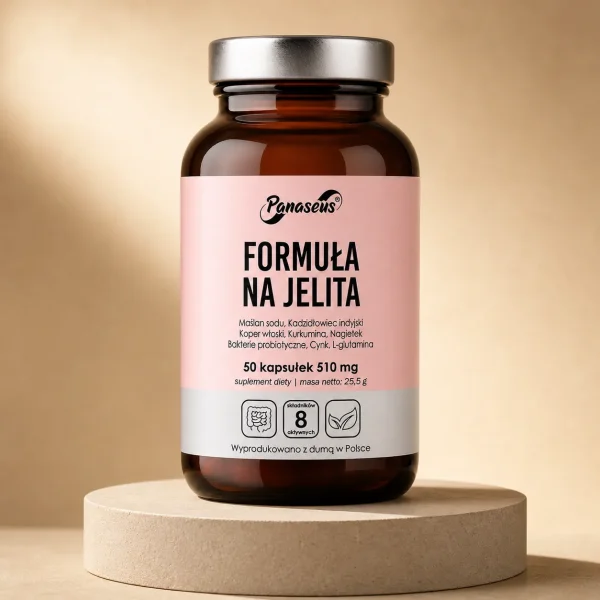 Formuła na Jelita - naturalne wsparcie mikroflory jelitowej | 50 kapsułek - Panaseus, Yango, opakowanie