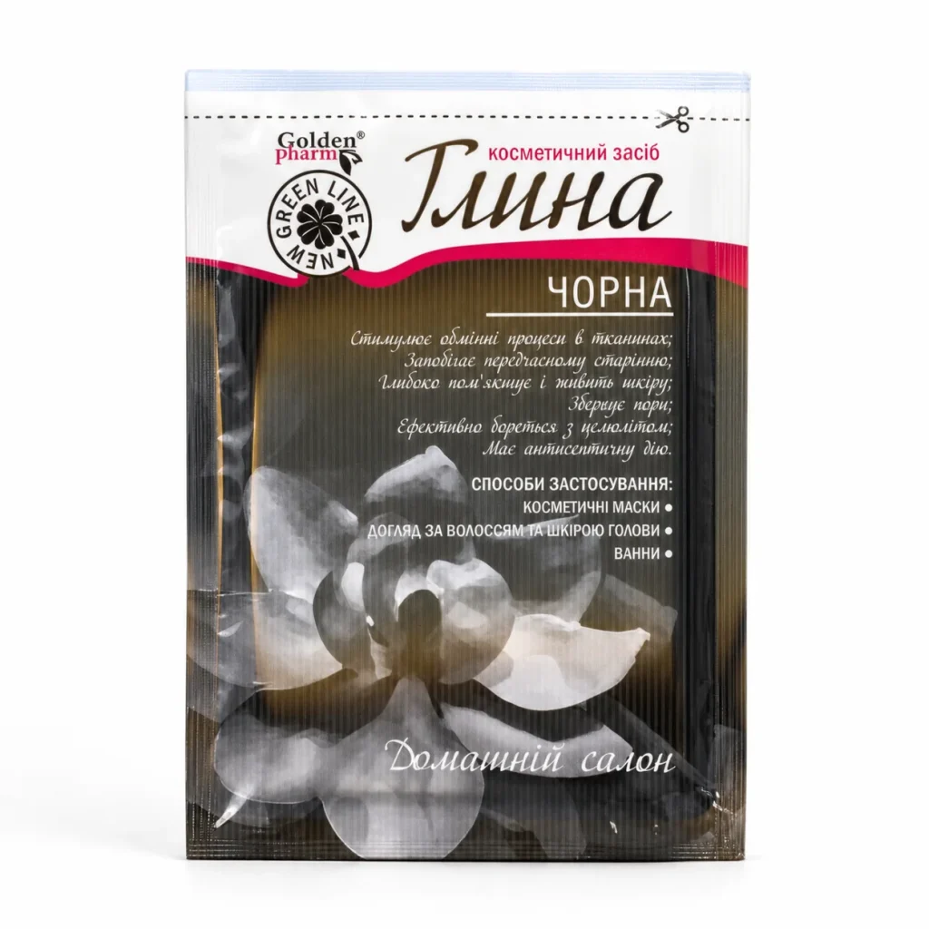 Glinka Czarna Rozstępy Spowolnienie Starzenia 60g, Golden Pharm, zdjęcie 4