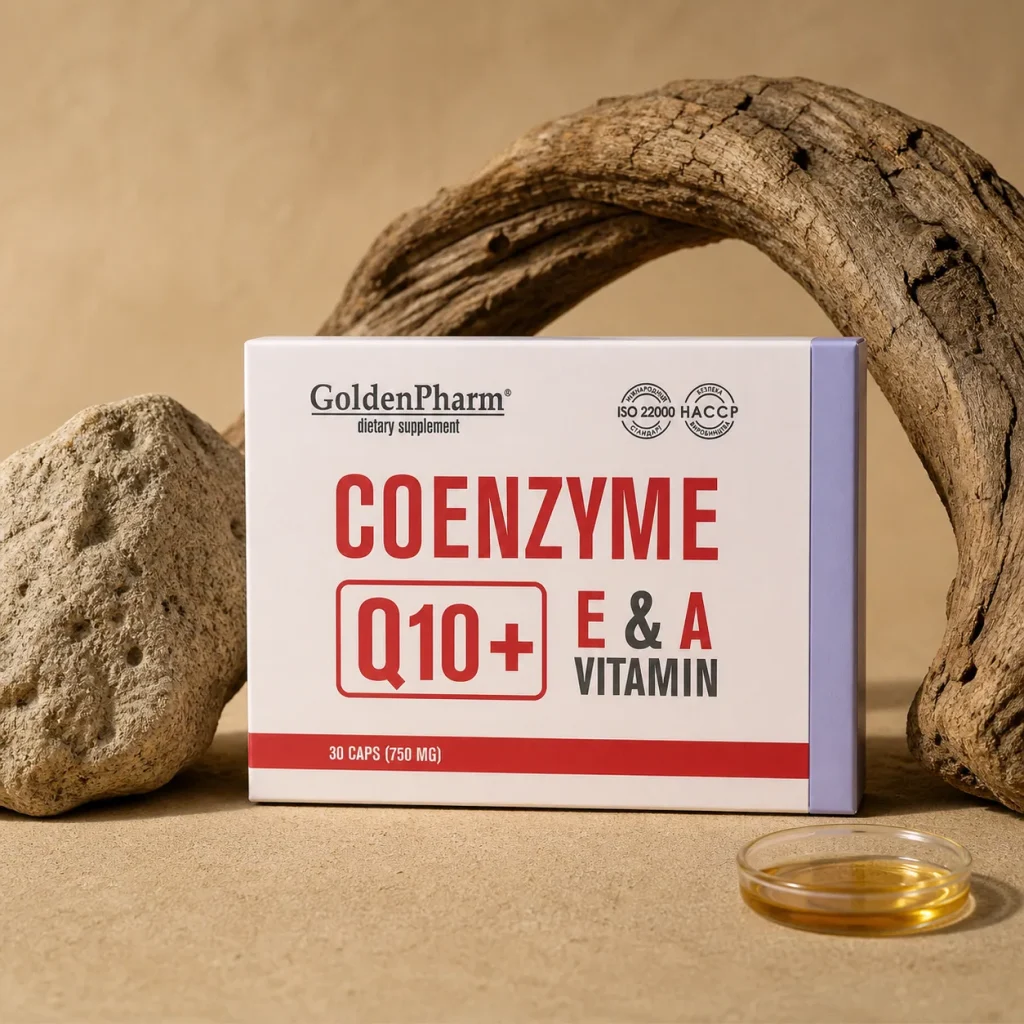 Koenzym Q10 Ubichinon Retinol Witamina E Golden Pharm 30 kapsułek 750 mg, zdjęcie 2