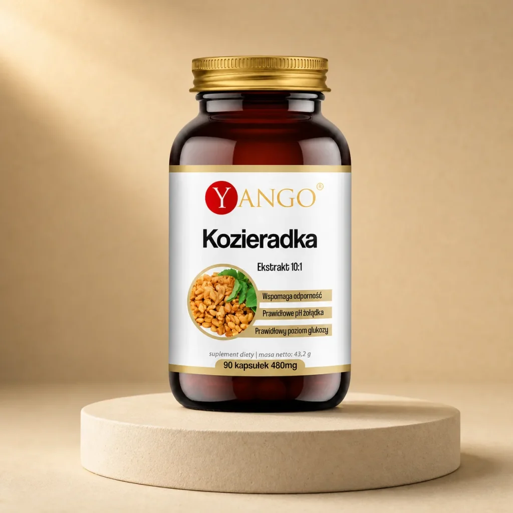 Kozieradka Poziom glukozy, metabolizm lipidy- 90 kaps. - Yango, opakowanie