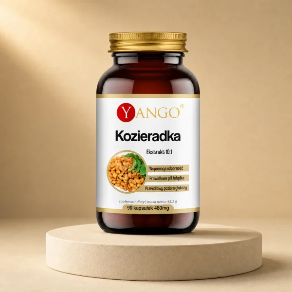 Kozieradka Poziom glukozy, metabolizm lipidy- 90 kaps. - Yango, opakowanie