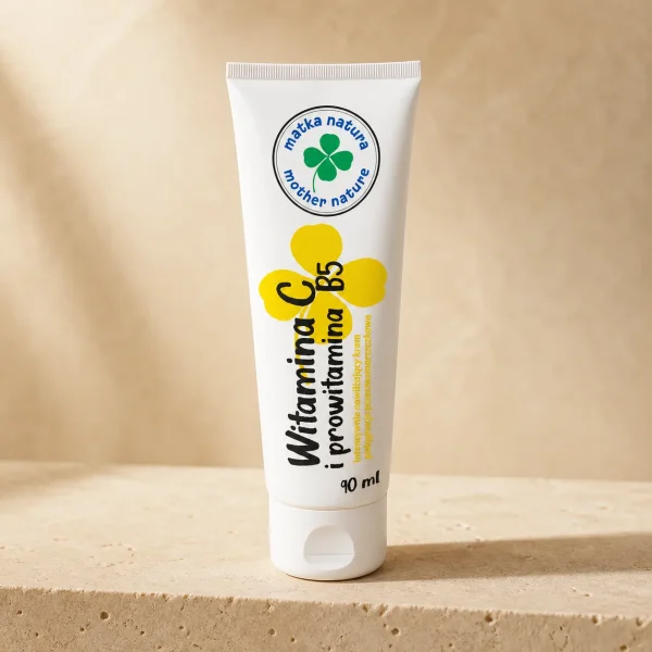 Krem do twarzy Przeciwzmarszczkowy Wit. C B5 90ml, Blue Pharma, opakowanie