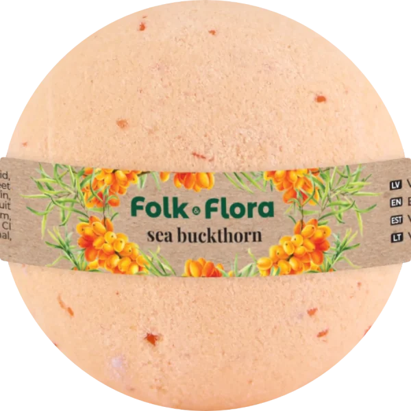 Kula do kąpieli Rokitnik Pielęgnacja i Relaks Folk & Flora 130g, LD Stels Ltd, opakowanie
