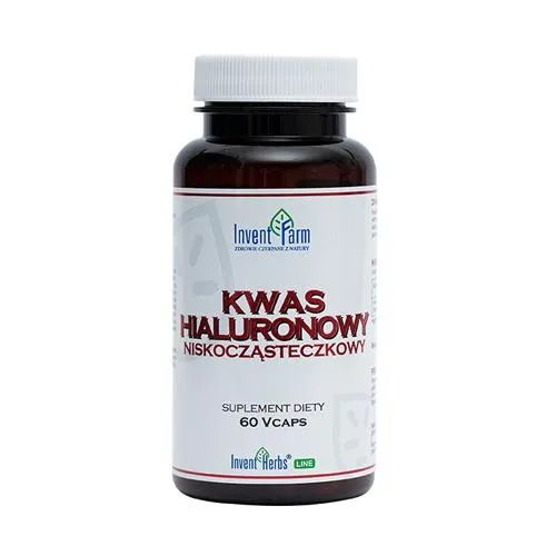 Kwas Hialuronowy Niskocząsteczkowy 60 vcaps, Invent Farm, opakowanie