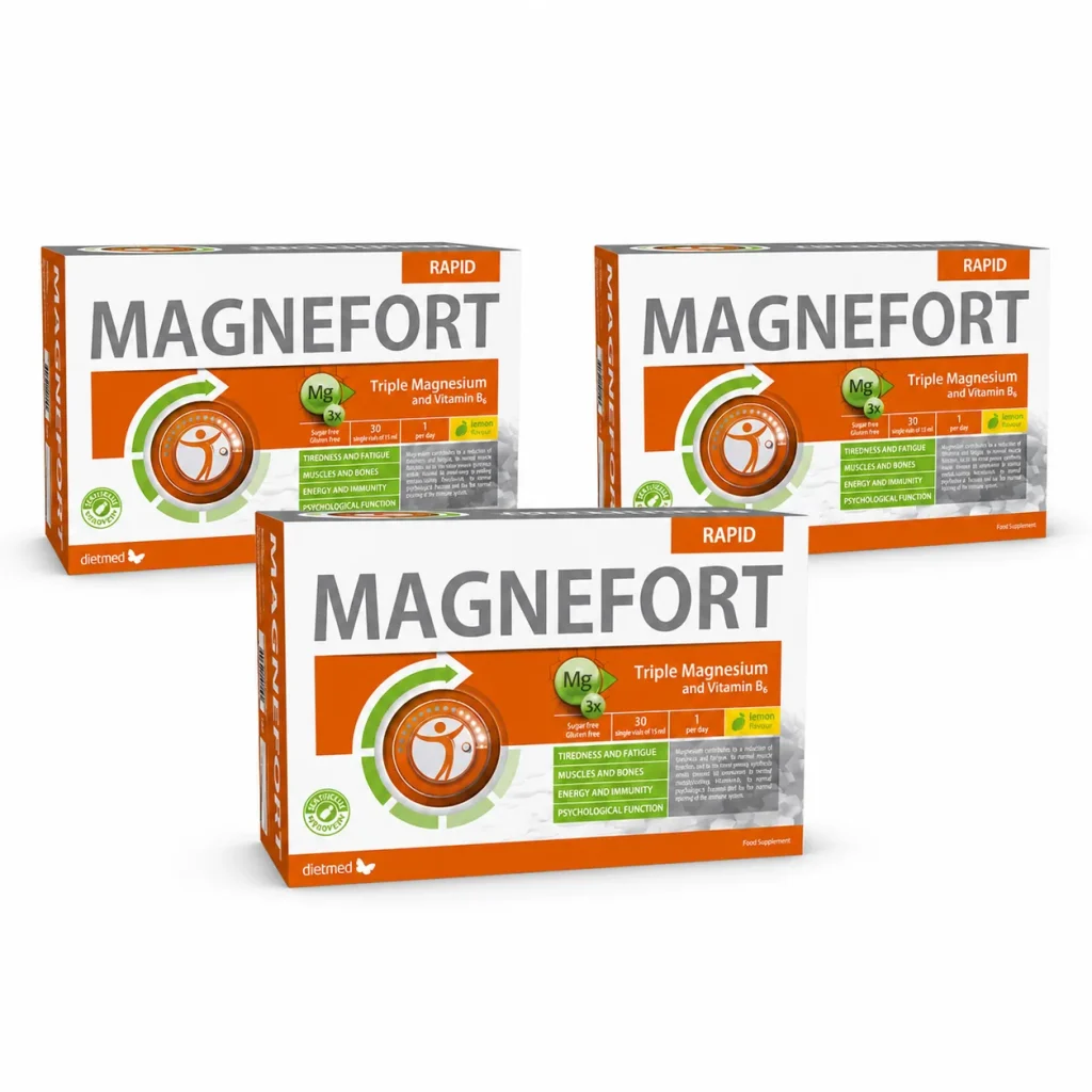 MAGNEFORT Rapid Potrójny Magnez Witamina B6 30 ampułek po 15ml, Dietmed, zdjęcie 6