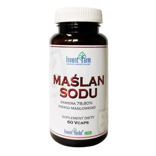 Maślan Sodu Invent Farm Kwas Masłowy 700 mg 60 vcaps., opakowanie