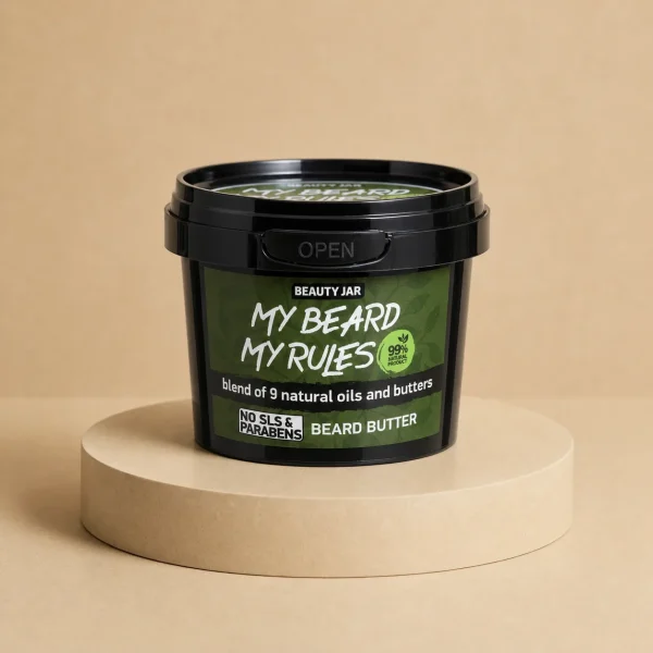 Masło do brody MY BEARD MY RULES 99% 90g Beauty Jar, opakowanie