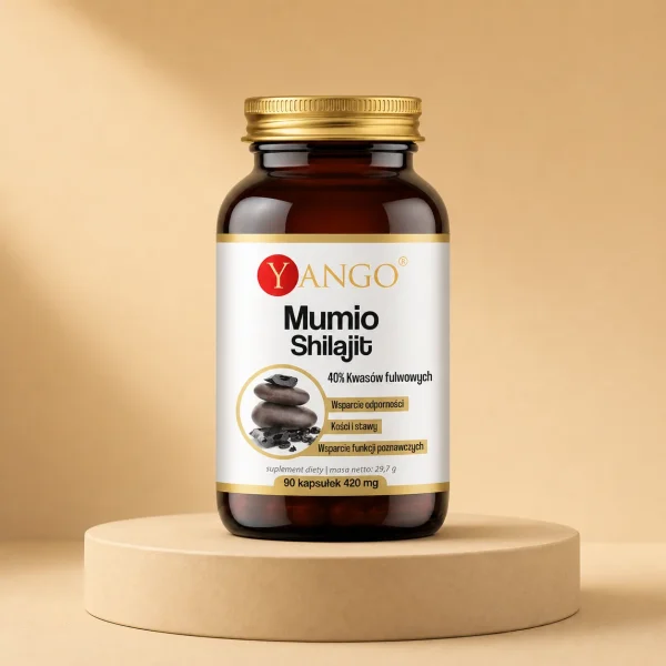 Mumio - Shilajit - 40% kwasów fulwowych - 90 kaps. - Yango, opakowanie