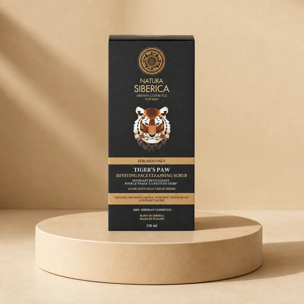 Natura Siberica Men ORZEŹWIAJĄCY PEELING do twarzy dla mężczyzn 150 ml, EuroBiolab, opakowanie