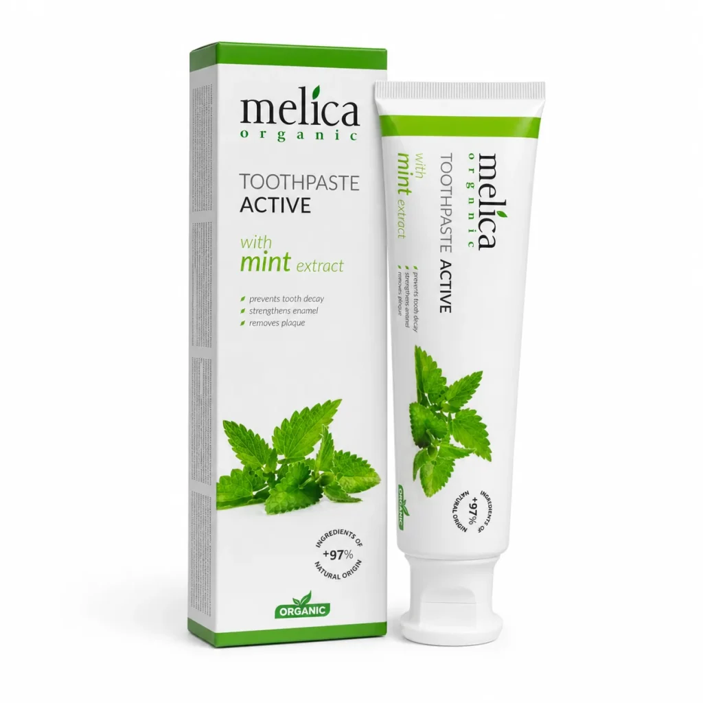 Pasta do zębów bez fluoru miętowa Melica Organic 100 ml, Organic & Innovation Laboratorium, zdjęcie 4