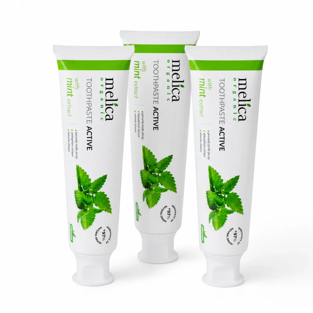 Pasta do zębów bez fluoru miętowa Melica Organic 100 ml, Organic & Innovation Laboratorium, zdjęcie 6