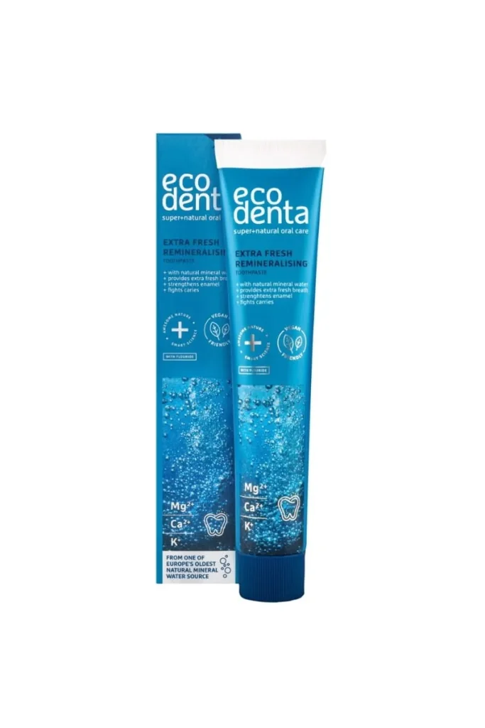Pasta do Zębów Remineralizująca Fluorem Wzmacnia Szkliwo Ecodenta 75ml, opakowanie