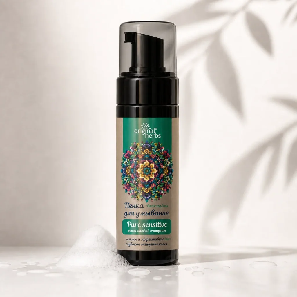 Pianka oczyszczająca do twarzy Pure Sensitive 170ml, Golden Pharm, zdjęcie 3