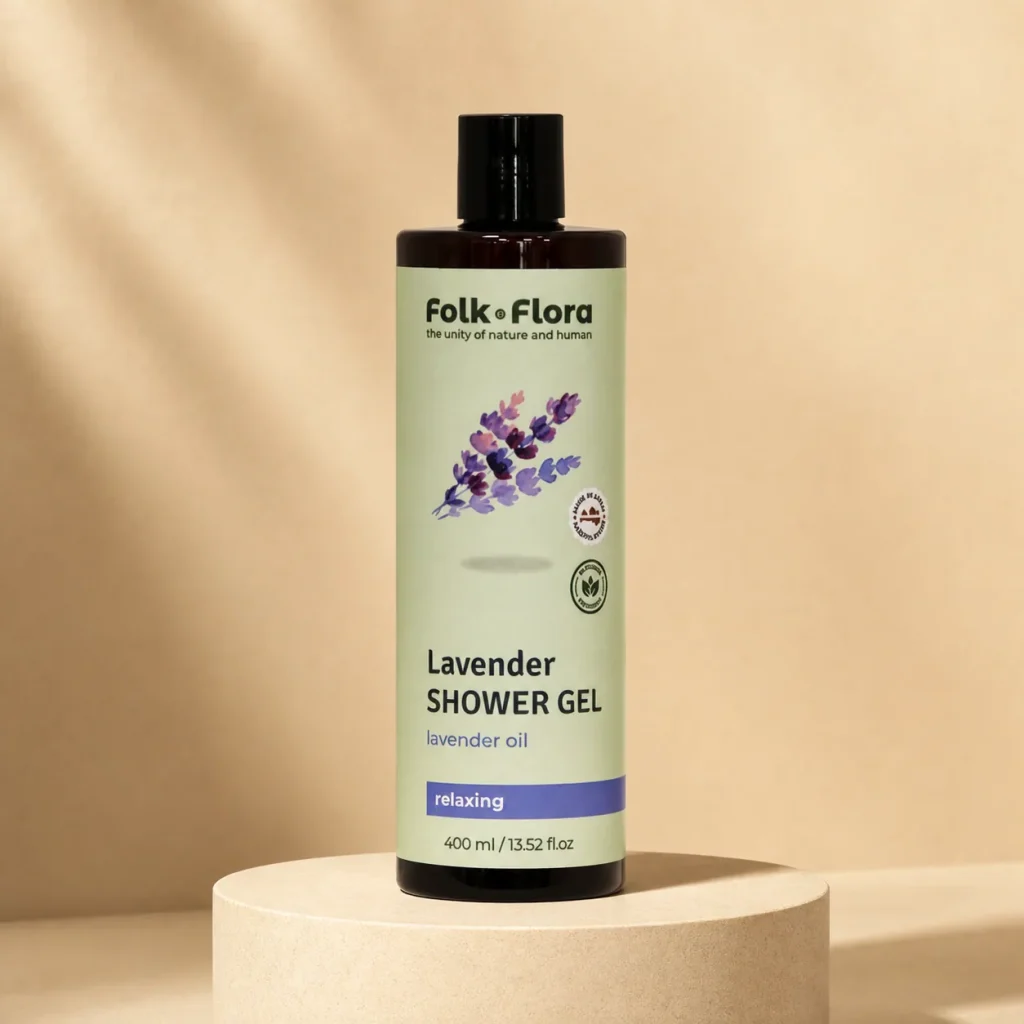 Relaksujący żel pod prysznic Lawenda Folk&Flora 400ml, Folk Flora, opakowanie