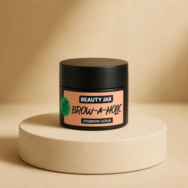 Scrub peeling do pielęgnacji brwi Brow-A-Holic Eyebrown Beauty Jar 15ml, opakowanie