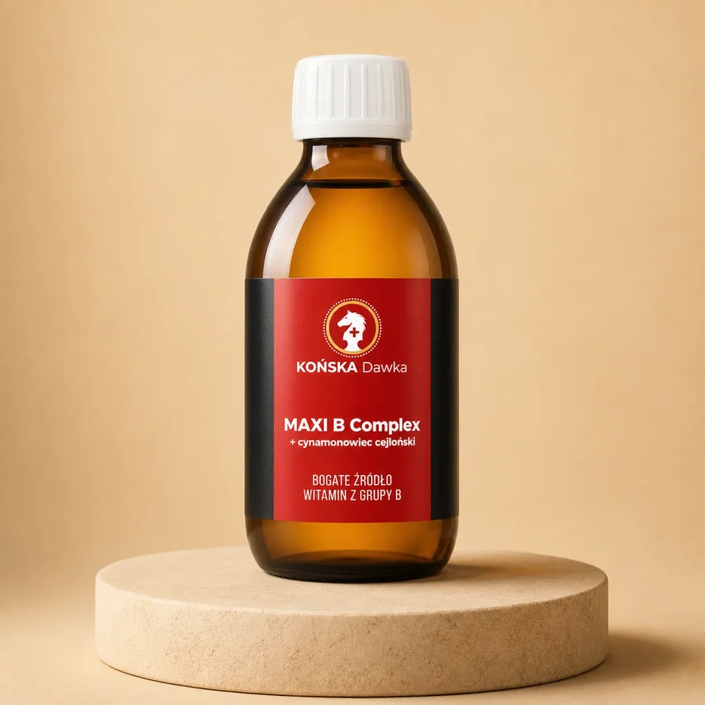 Witamina B B1B2 B3 KOŃSKA DAWKA Cynamonowiec cejloński MAXI B Complex 125ml, Zielana, opakowanie