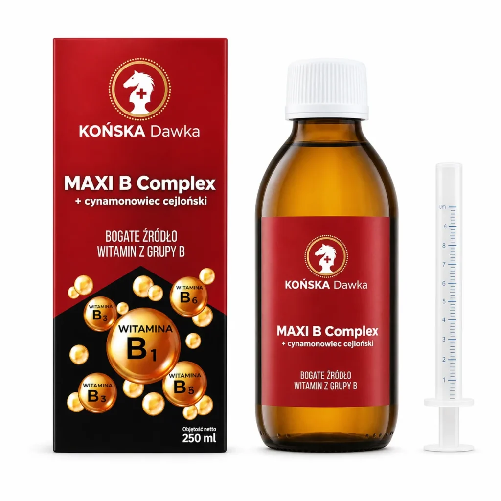 Witamina B B1B2 B3 KOŃSKA DAWKA Cynamonowiec cejloński MAXI B Complex 125ml, Zielana, zdjęcie 4