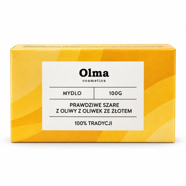 Mydło ze złotem (z oliwy z oliwek) Olma Cosmetics, opakowanie