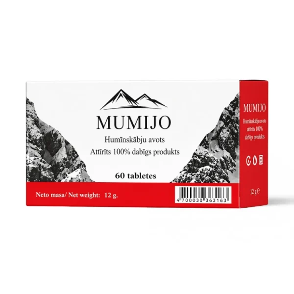 Mumio (Shilajit) Oczyszczone - 60 tabletek, Limited Liabllity Company «Biovit», opakowanie